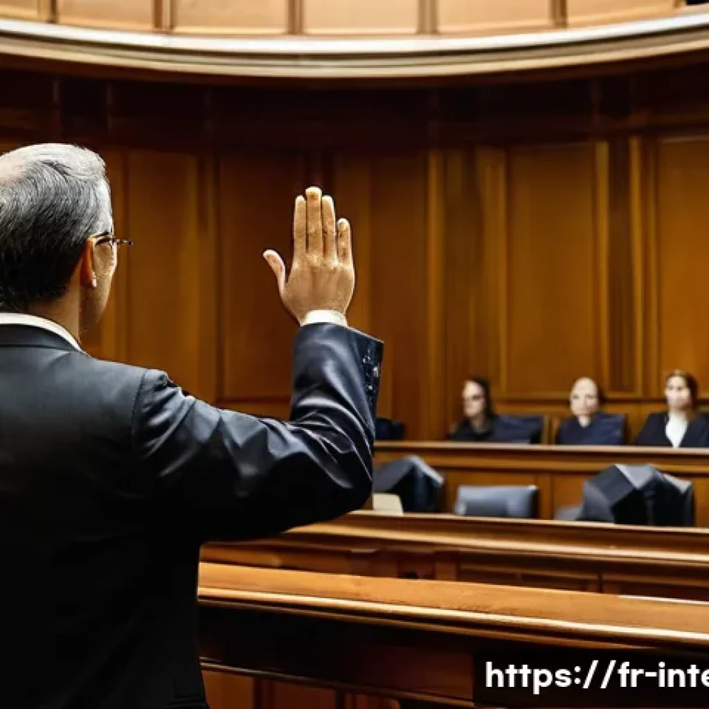 통역사 관련 법규 - **Prompt: The Judicial Interpreter's Solemn Oath in a French Courtroom**
    An ultra-realistic, hig...